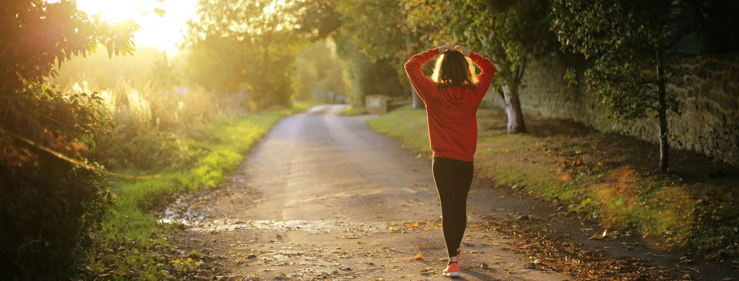 Female walking outside