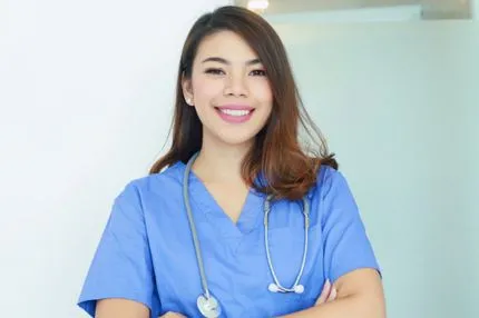 Female Health Science student