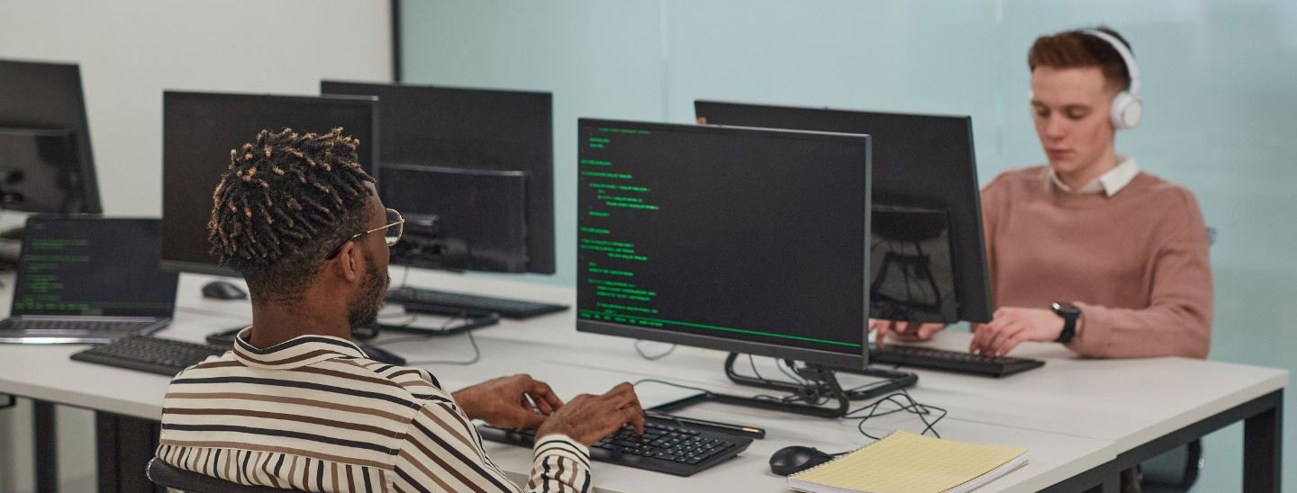 Male it students classroom