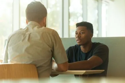 Students sitting and talking