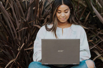 Student female studying