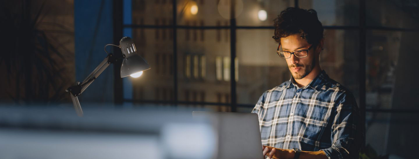 Student male studying