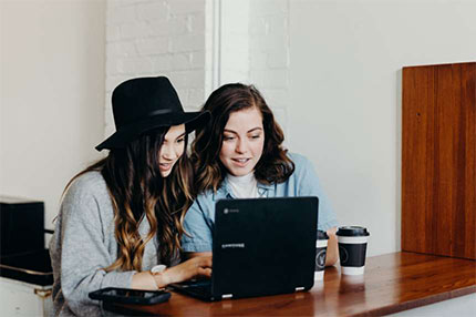 Women studying working